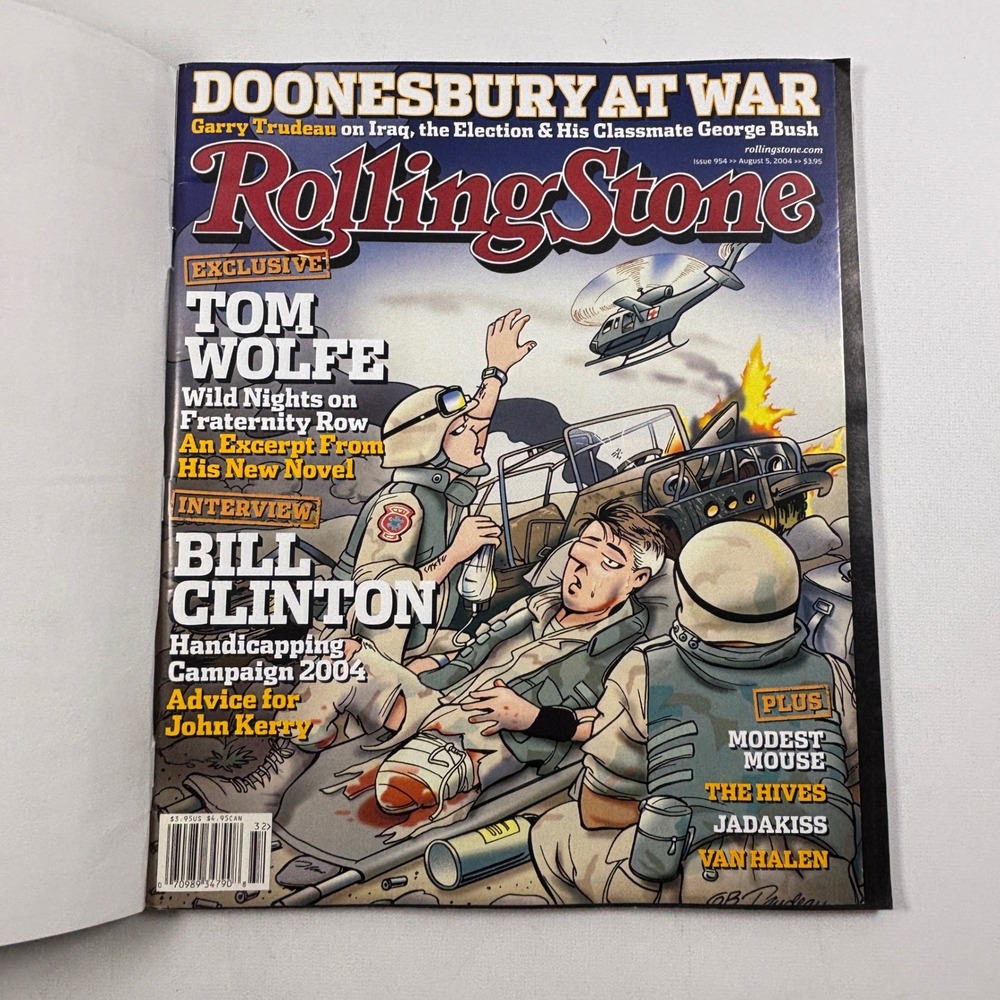 Rolling Stone Magazine Issue 954 August 5 2004 Doonesbury Bill Clinton Tom Wolfe